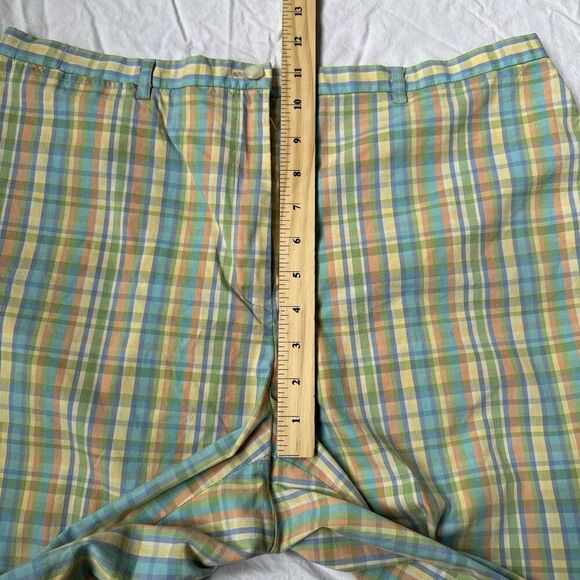 Lauren Ralph Lauren Pastel Rainbow Colorful Plaid Checkered Capri Women’s 14 LRL - Picture 9 of 10